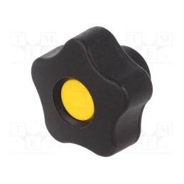 1 pcs x ELESA+GANTER - VCT.32 B-M6-C4 - Knob, Ø: 32mm, Int.thread: M6, 12mm, H: 23mm, technopolymer PP