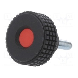 1 pcs x ELESA+GANTER - MBT.50 P-M8X30-C6 - Knob, Ø: 50mm, Ext.thread: M8, 30mm, H: 33mm, technopolymer PP, MBT-P