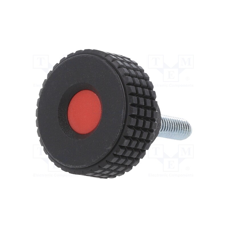 1 pcs x ELESA+GANTER - MBT.50 P-M8X30-C6 - Knob, Ø: 50mm, Ext.thread: M8, 30mm, H: 33mm, technopolymer PP, MBT-P