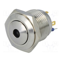 1 pcs x ONPOW - GQ16B-10D/J/B/12V/S - Switch: vandal resistant, Pos: 2, SPST-NO, 2A/36VDC, IP65, OFF-(ON)