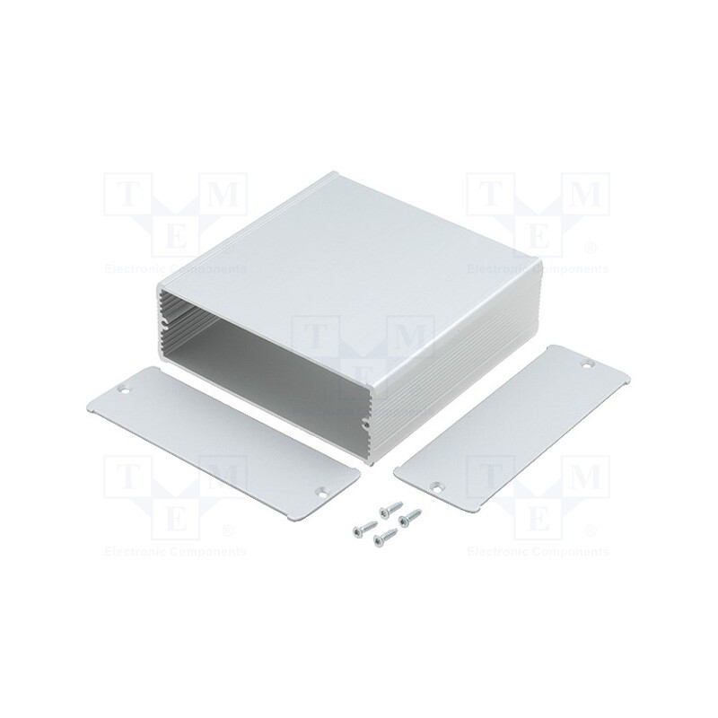 1 pcs x FISCHER ELEKTRONIK - TUF 120 42 120 ME - Enclosure: with panel, TUF, X: 120mm, Y: 120mm, Z: 42mm, aluminium