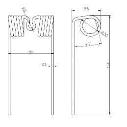 The spring reel finger of the Claas Magnum baler