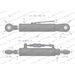 Hydraulic central connector c 330 360 c 3603p