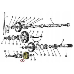 Intermediate lower timing gear c 360 zetor original