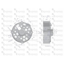 Alternator rear cover shield ex230000 ex26000
