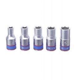 King tons sockets 1 4 short 4 13mm 6 angle rail