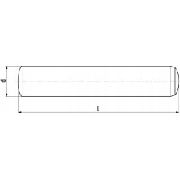 Cylindrical pin h6 3x10 black 63253h610b
