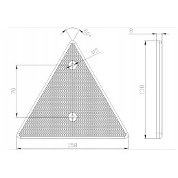 Tractor trailer rear light, left right triangle