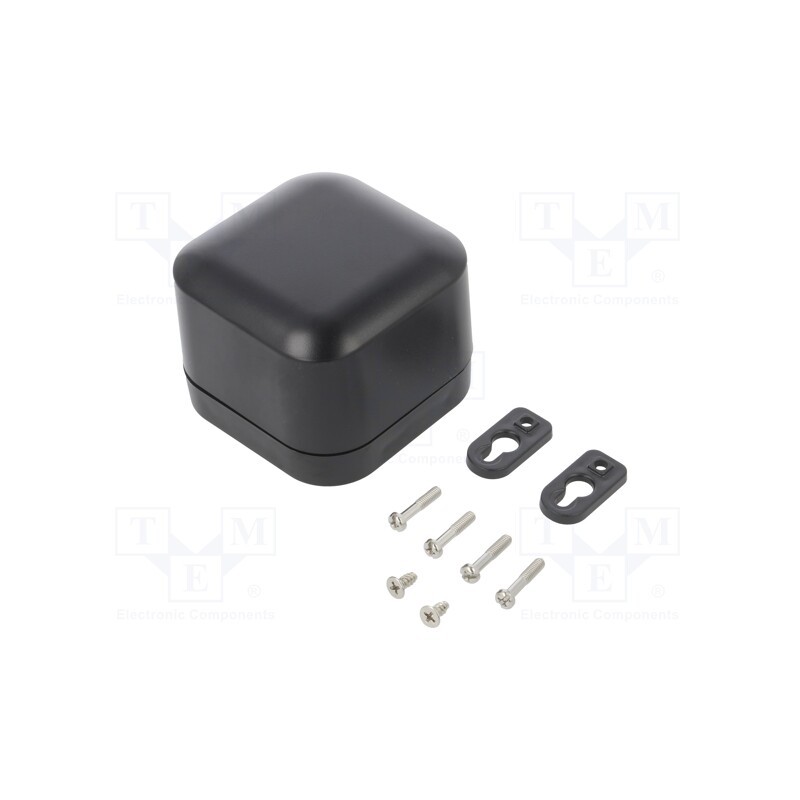 1 pcs x HAMMOND - 1557BA2BK - Enclosure: multipurpose, X: 80mm, Y: 80mm, Z: 60mm, polycarbonate