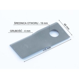 Claas left mower blade 952043 0 172 2043 00 52595