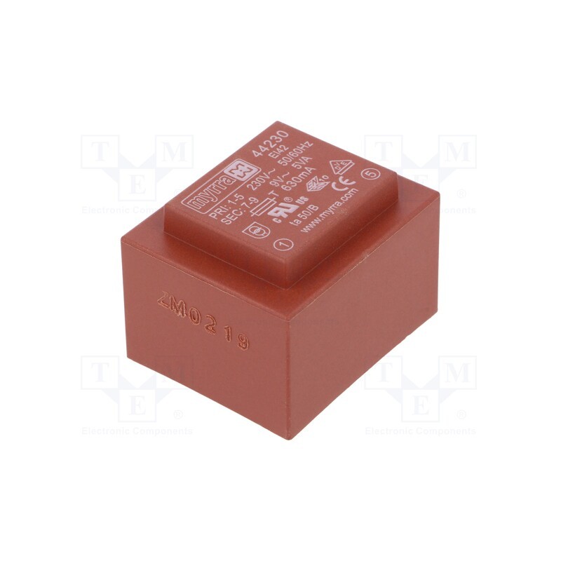 1 pcs x MYRRA - 44230 - Transformer: encapsulated, 5VA, 230VAC, 9V, 556mA, PCB