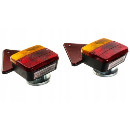 Set of tail lamps, triangle magnet, trailer