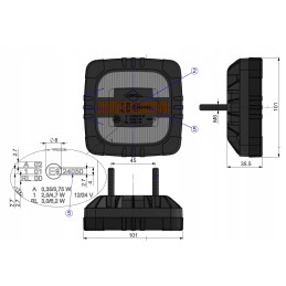LED front lamp position direction daytime 12 24v