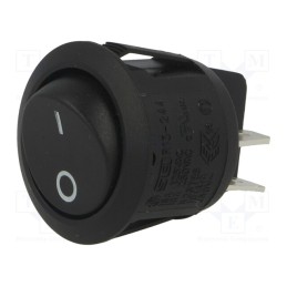 1 pcs x BULGIN - R13244ABB076W - ROCKER, DPST, Pos: 2, ON-OFF, 10A/250VAC, black, none, Body: black