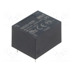 1 pcs x RECOM - RAC03-05SK - Converter: AC/DC, 3W, 85÷264VAC, Usup: 120÷370VDC, Uout: 5VDC, 74%
