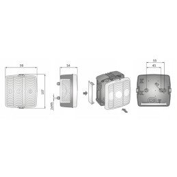 Rear lamp with backlight WESE LT4 52101 99x104