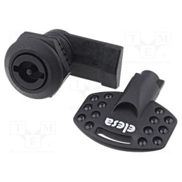 1 pcs x ELESA+GANTER - CQT/A-32-18 AE-V0 - Lock, polyamide, 18mm, Kind of insert bolt: double-bit insert