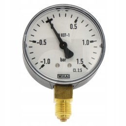 Vacuum pressure gauge for tank tanker 1 bar to 1-5 bar