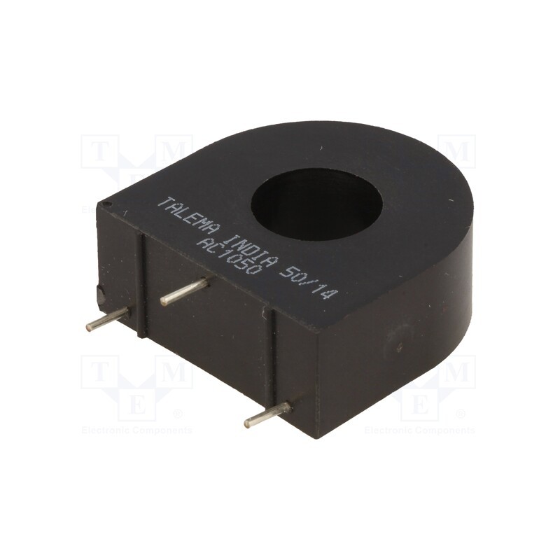 1 pcs x TALEMA - AC1050 - Current transformer, AC, Iin: 50A, 100Ω, 250mVA, C: 25.4mm, H: 34.9mm