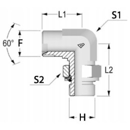 Adjustable connection 90 gz 1 4 bspx3 8 bsp