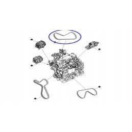 Air conditioning belt 84344776 new holland cnh