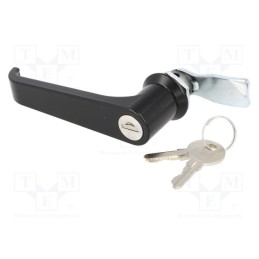 1 pcs x ROZTOCZE - 2.L18.002-18 - Lock, zinc and aluminium alloy, 18mm, black finish