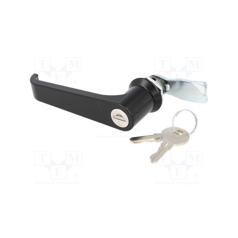 1 pcs x ROZTOCZE - 2.L18.002-18 - Lock, zinc and aluminium alloy, 18mm, black finish