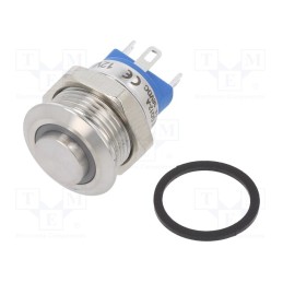 1 pcs x ONPOW - GQ12-AH-10E/J/R/12V/S - Switch: vandal resistant, Pos: 2, SPST-NO, 2A/36VDC, IP65, OFF-(ON)