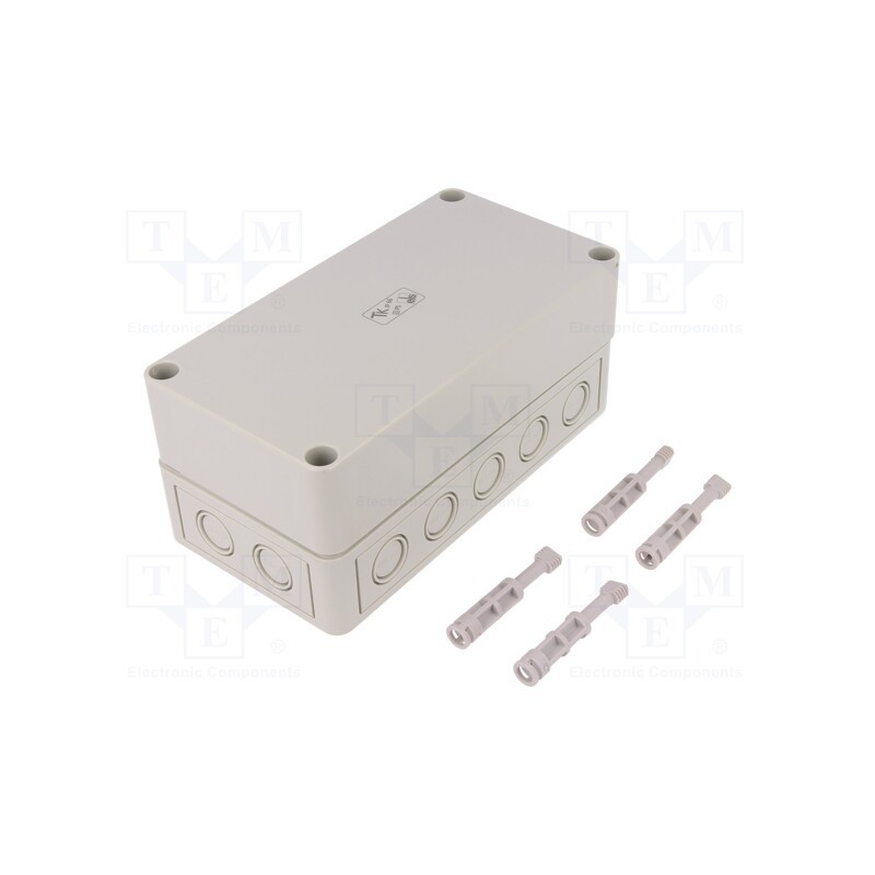 1 pcs x SPELSBERG - 10591001 - Enclosure: multipurpose, X: 94mm, Y: 180mm, Z: 81mm, TK PS, grey, IP66