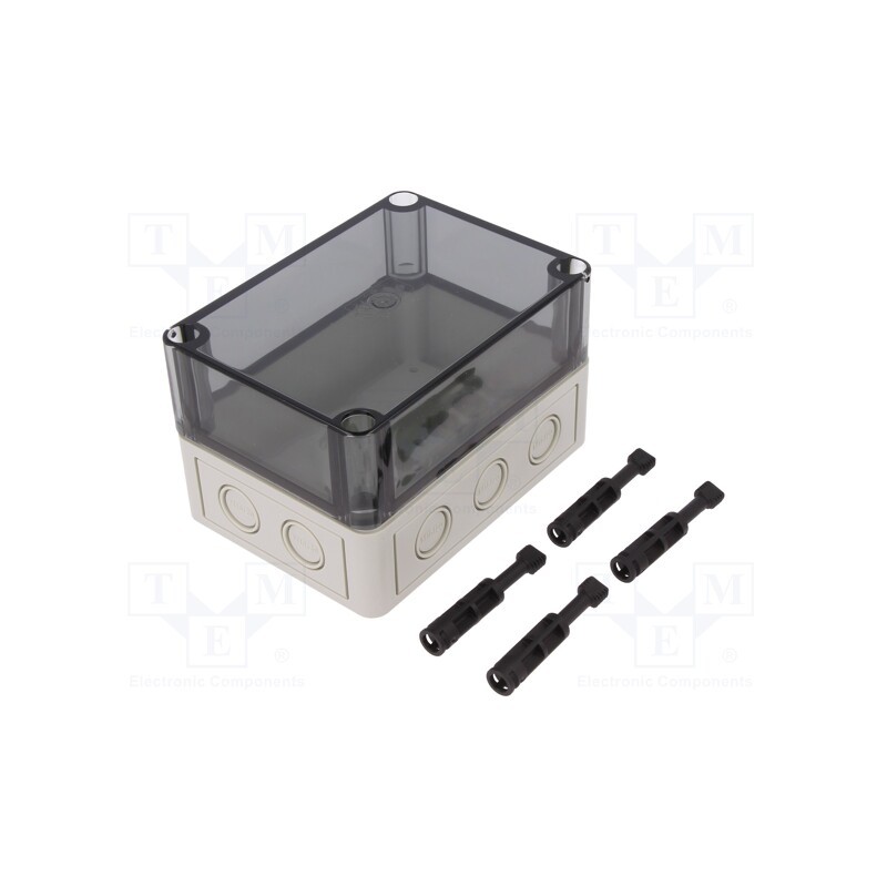 1 pcs x SPELSBERG - 10650901 - Enclosure: multipurpose, X: 94mm, Y: 130mm, Z: 81mm, TK PS, grey, IP66