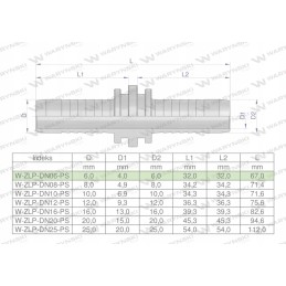 Hydraulic fitting hose connector dn06 premium quality