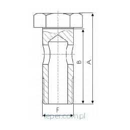 Metric overflow eye bolt m10x1 25