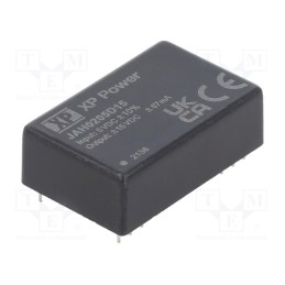 1 pcs x XP POWER - JAH0205D15 - Converter: DC/DC, 2W, Uin: 5V, Uout: 15VDC, Uout2: -15VDC, Iout: 67mA