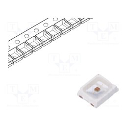 5 pcs x REFOND - RF-OURI35TS-EK-J - LED, SMD, 2835,PLCC2, red, 14÷24lm, 2.8x3.5x0.8mm, 120°, 1.8÷2.4V