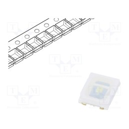 5 pcs x REFOND - RF-GNRI35TS-DK-J - LED, SMD, 2835,PLCC2, green, 30÷50lm, 2.8x3.5x0.8mm, 120°, 2.8÷3.5V