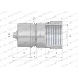 Hydraulic quick connector plug g3 4 bsp thread