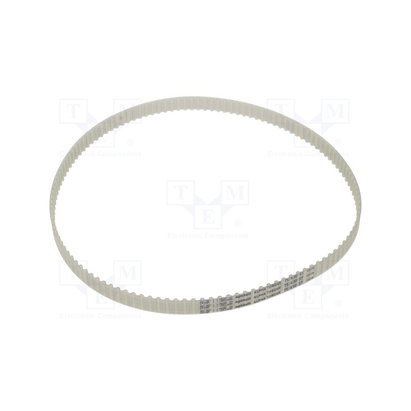 1 pcs x OPTIBELT - T5 630 1077ZA - Timing belt, T5, W: 10mm, H: 2.2mm, Lw: 630mm, Tooth height: 1.2mm