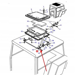 3303075m1 roof flap pin