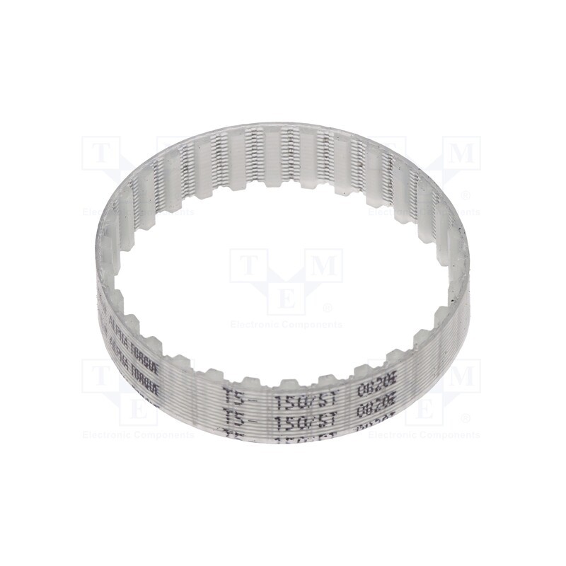 1 pcs x OPTIBELT - T5 150 1077ZA - Timing belt, T5, W: 10mm, H: 2.2mm, Lw: 150mm, Tooth height: 1.2mm