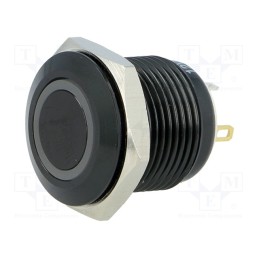 1 pcs x ONPOW - GQ16F-10E/J/B/12V/A - Switch: vandal resistant, Pos: 2, SPST-NO, 2A/36VDC, IP65, OFF-(ON)