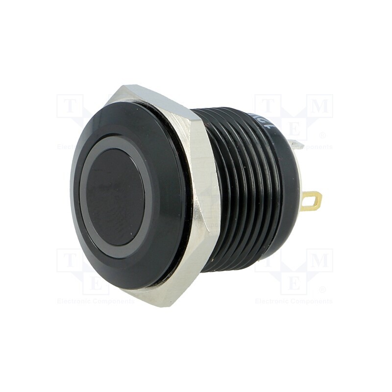 1 pcs x ONPOW - GQ16F-10E/J/B/12V/A - Switch: vandal resistant, Pos: 2, SPST-NO, 2A/36VDC, IP65, OFF-(ON)
