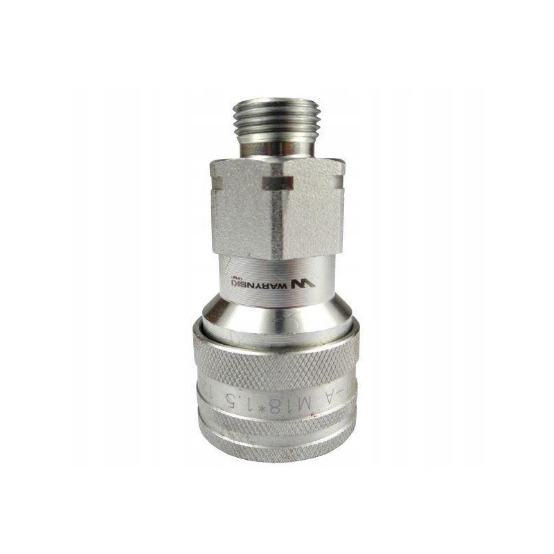 Hydraulic quick connector, M18x1 socket, 5 thread