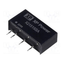 1 pcs x XP POWER - IQ1515SA - Converter: DC/DC, 1W, Uin: 15V, Uout: 15VDC, Iout: 67mA, SIP, 85kHz