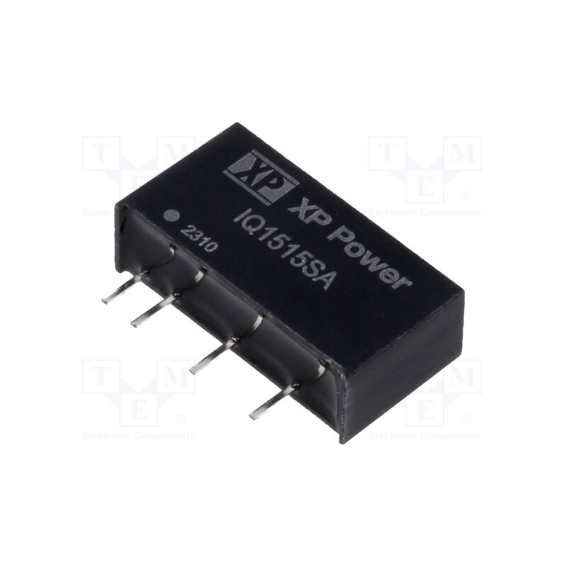 1 pcs x XP POWER - IQ1515SA - Converter: DC/DC, 1W, Uin: 15V, Uout: 15VDC, Iout: 67mA, SIP, 85kHz