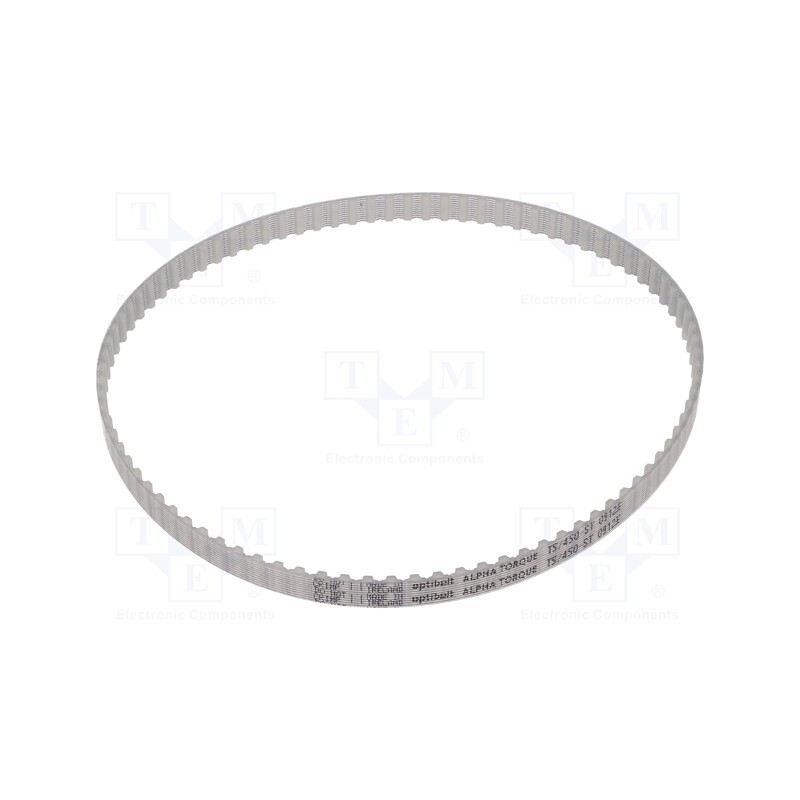 1 pcs x OPTIBELT - T5 450 877ZA - Timing belt, T5, W: 8mm, H: 2.2mm, Lw: 450mm, Tooth height: 1.2mm