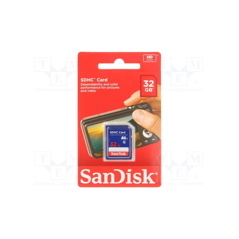 1 pcs x SANDISK - SDSDB-032G-B35 - Memory card, SDHC, Class 4, 32GB
