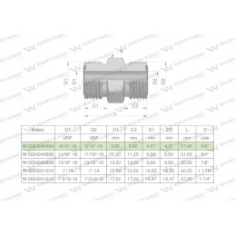 Inch hydraulic connector BB 9 16 Orfs Warynski