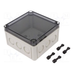 1 pcs x SPELSBERG - 10600501 - Enclosure: multipurpose, X: 130mm, Y: 130mm, Z: 75mm, TK PS, grey