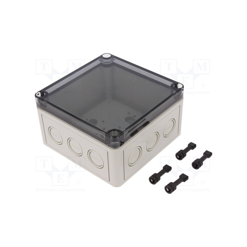 1 pcs x SPELSBERG - 10600501 - Enclosure: multipurpose, X: 130mm, Y: 130mm, Z: 75mm, TK PS, grey