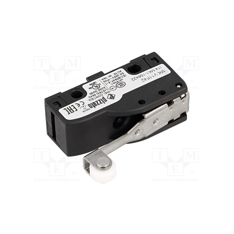 1 pcs x PIZZATO ELETTRICA - MK V11F42 - Microswitch SNAP ACTION, 6A/250VAC, 5A/24VDC, SPDT, ON-(ON), IP40
